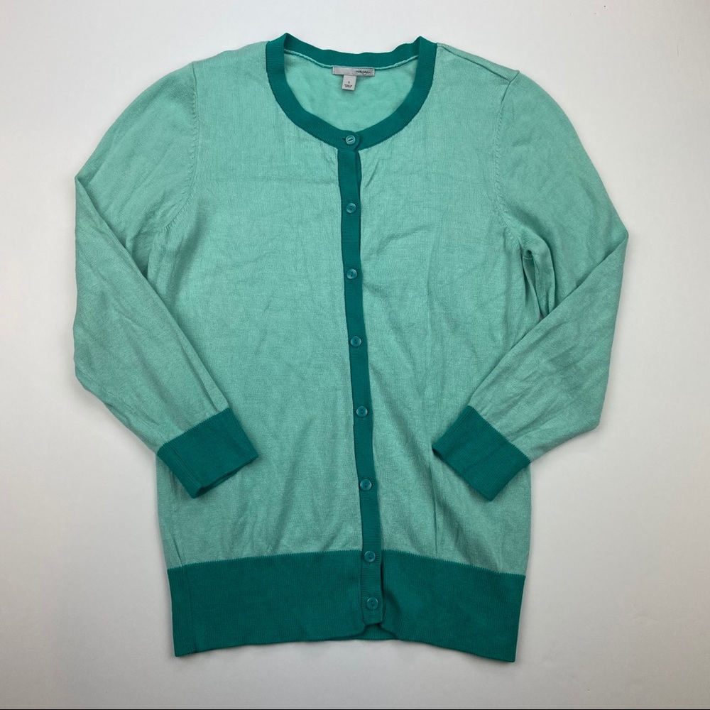 Halogen Cardigan Size S Button Down Sweater Green
